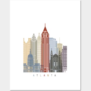 Atlanta skyline poster Posters and Art